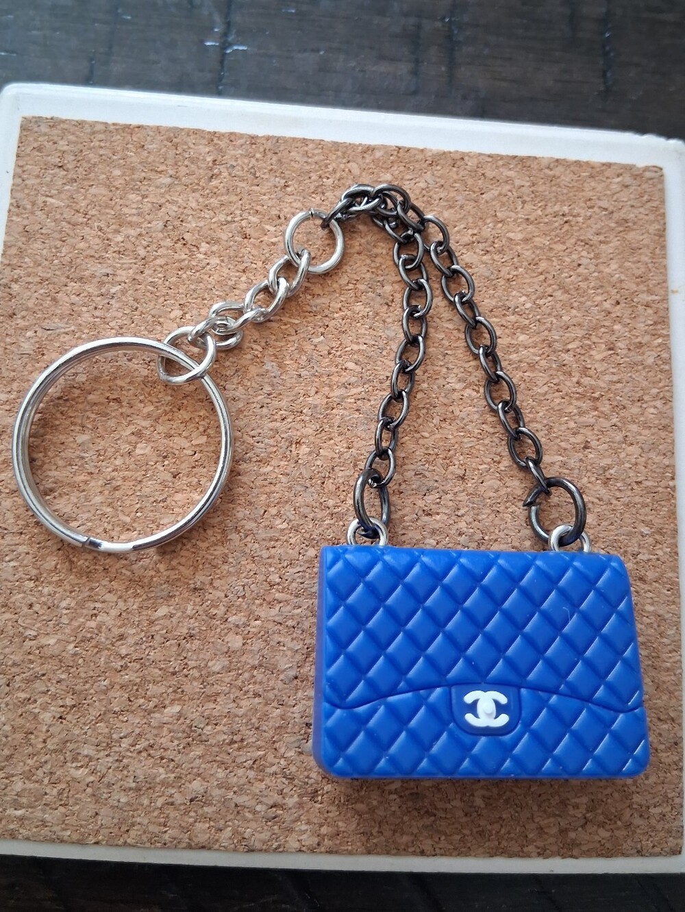 Blue Mini Fashion Bag Keychain